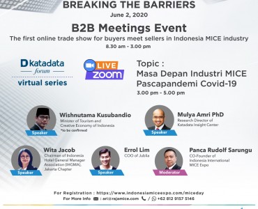 IIME (Indonesia International MICE Expo) 2020 Gelar MICE Day Sebagai Bisnis Virtual Pertama Di Indonesia